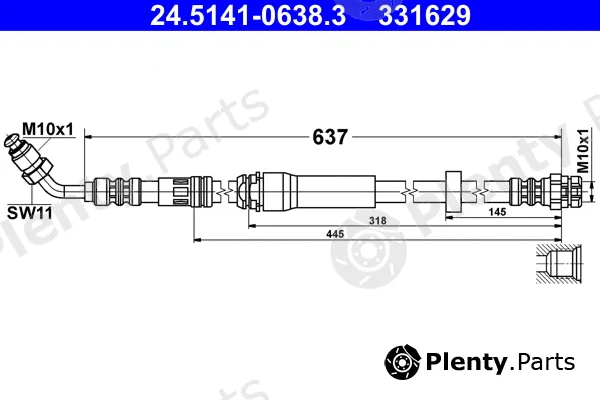 ATE 24.5141-0638.3 — Brake Hose