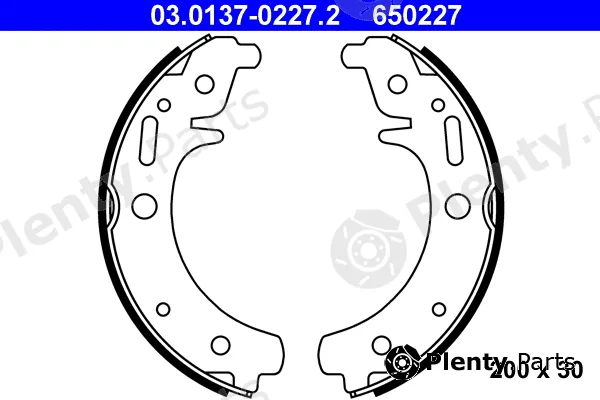 ATE 03.0137-0227.2 — Brake Shoe Set