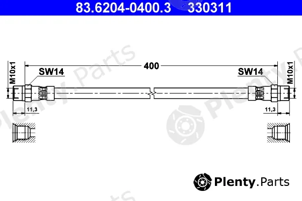 ATE 83.6204-0400.3 — Brake Hose