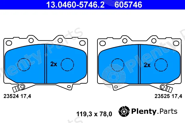 ATE 13.0460-5746.2 — Brake Pad Set, disc brake