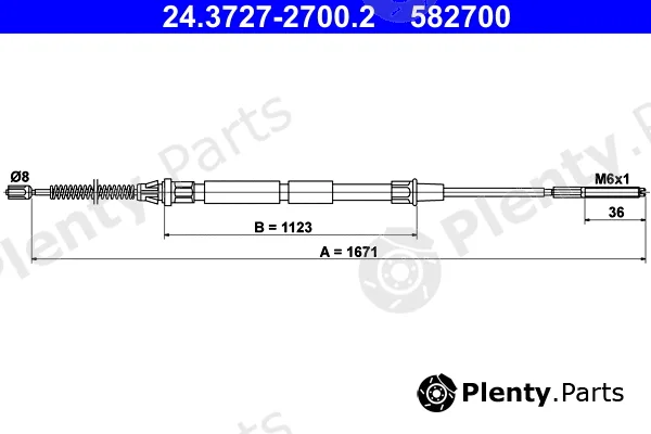 ATE 24.3727-2700.2 — Cable Pull, parking brake