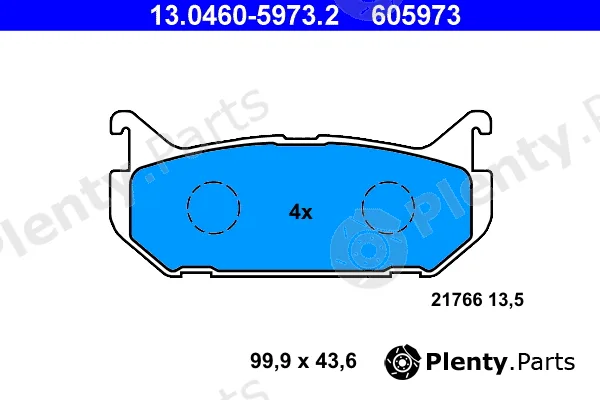 ATE 13.0460-5973.2 — Brake Pad Set, disc brake