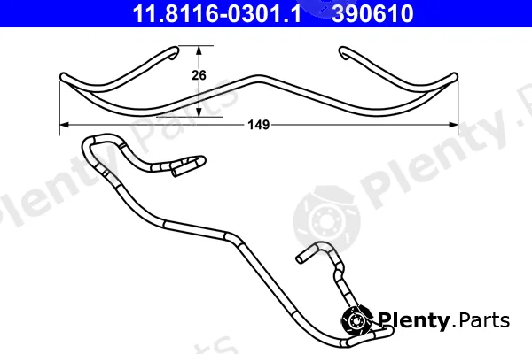 ATE 11.8116-0301.1 — Spring, brake caliper