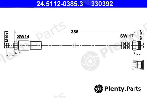 ATE 24.5112-0385.3 — Brake Hose