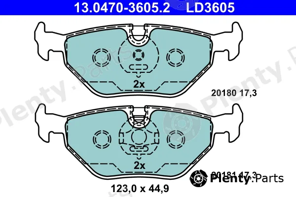 ATE 13.0470-3605.2 — Brake Pad Set, disc brake ATE Ceramic