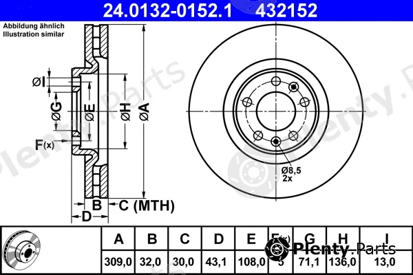ATE 24.0132-0152.1 — Brake Disc