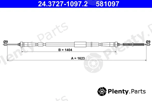 ATE 24.3727-1097.2 — Cable Pull, parking brake