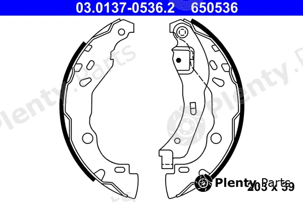 ATE 03.0137-0536.2 — Brake Shoe Set