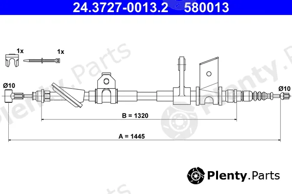 ATE 24.3727-0013.2 — Cable Pull, parking brake