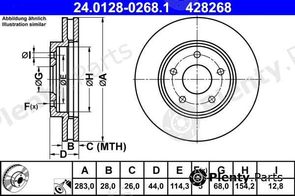 ATE 24.0128-0268.1 — Brake Disc
