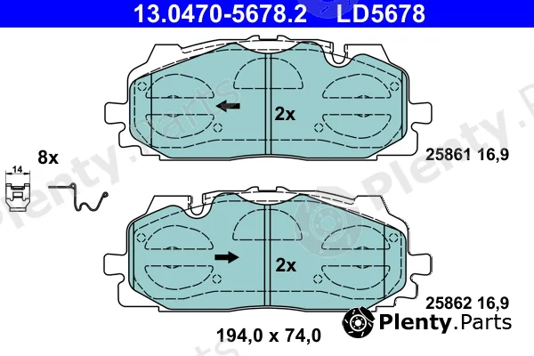 ATE 13.0470-5678.2 — Brake Pad Set, disc brake ATE Ceramic