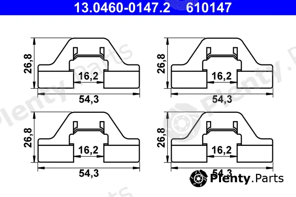 ATE 13.0460-0147.2 — Accessory Kit, disc brake pad