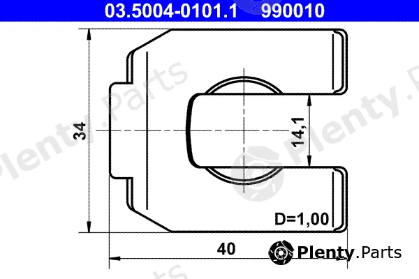 ATE 03.5004-0101.1 — Holding Bracket, brake hose
