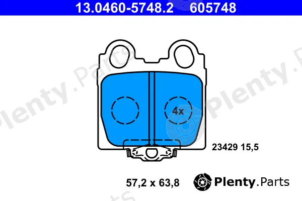ATE 13.0460-5748.2 — Brake Pad Set, disc brake