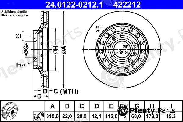 ATE 24.0122-0212.1 — Brake Disc