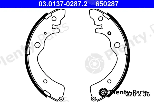 ATE 03.0137-0287.2 — Brake Shoe Set