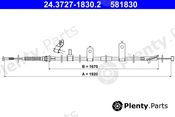ATE 24.3727-1830.2 — Cable Pull, parking brake