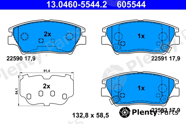 ATE 13.0460-5544.2 — Brake Pad Set, disc brake