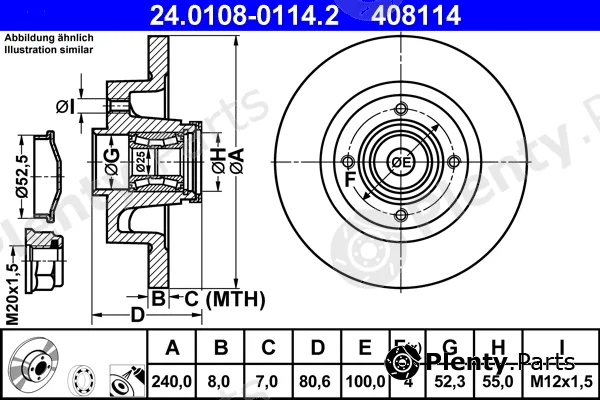 ATE 24.0108-0114.2 — Brake Disc