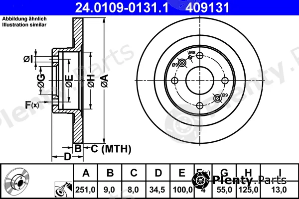 ATE 24.0109-0131.1 — Brake Disc