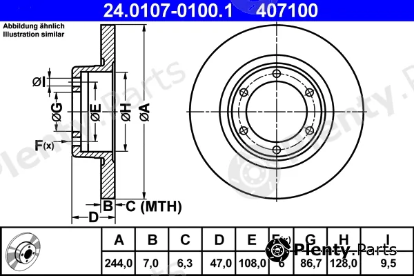 ATE 24.0107-0100.1 — Brake Disc