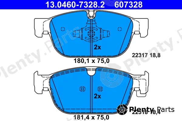 ATE 13.0460-7328.2 — Brake Pad Set, disc brake