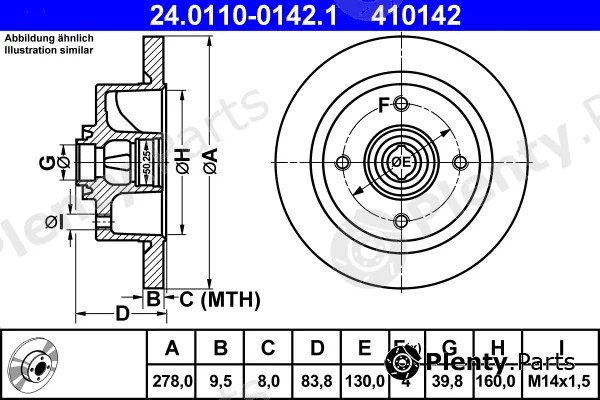 ATE 24.0110-0142.1 — Brake Disc