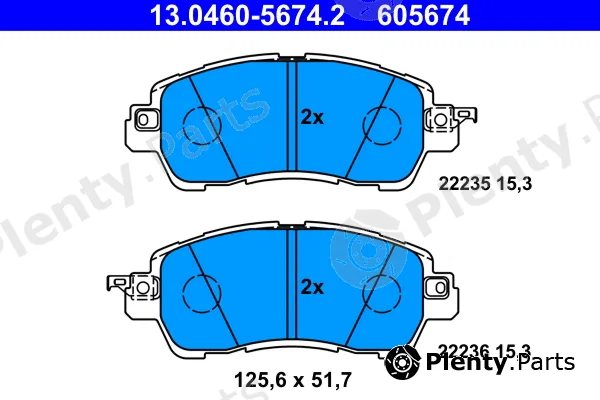 ATE 13.0460-5674.2 — Brake Pad Set, disc brake