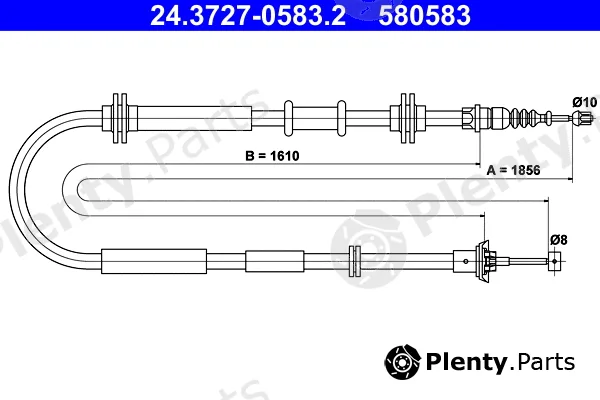 ATE 24.3727-0583.2 — Cable Pull, parking brake