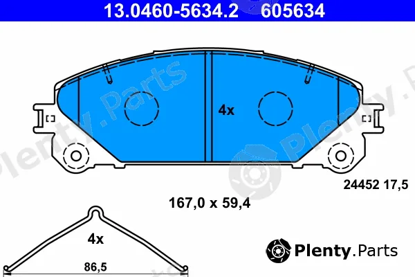 ATE 13.0460-5634.2 — Brake Pad Set, disc brake