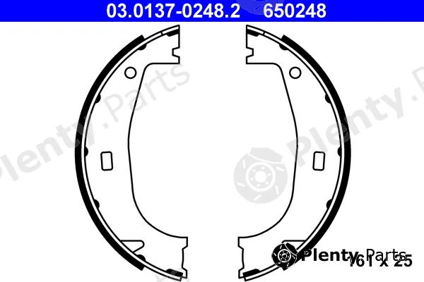 ATE 03.0137-0248.2 — Brake Shoe Set, parking brake