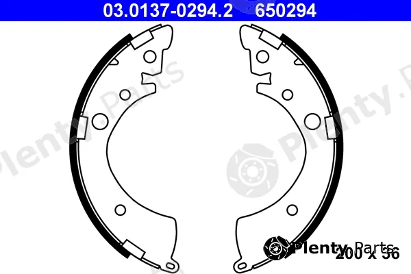 ATE 03.0137-0294.2 — Brake Shoe Set
