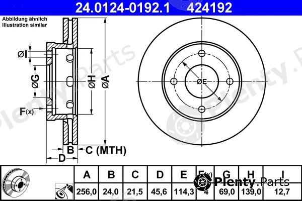 ATE 24.0124-0192.1 — Brake Disc
