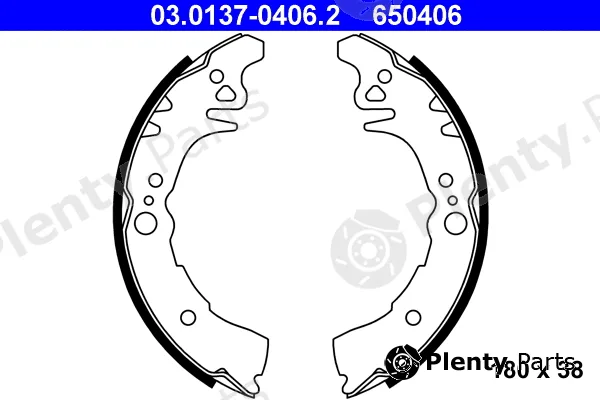 ATE 03.0137-0406.2 — Brake Shoe Set
