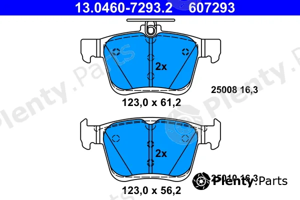 ATE 13.0460-7293.2 — Brake Pad Set, disc brake