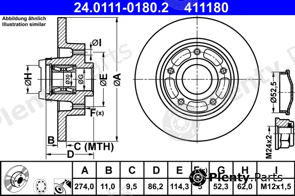 ATE 24.0111-0180.2 — Brake Disc