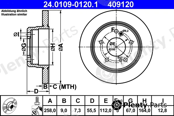 ATE 24.0109-0120.1 — Brake Disc