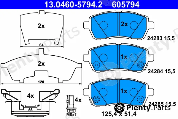 ATE 13.0460-5794.2 — Brake Pad Set, disc brake