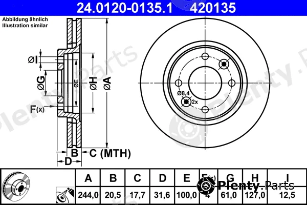 ATE 24.0120-0135.1 — Brake Disc