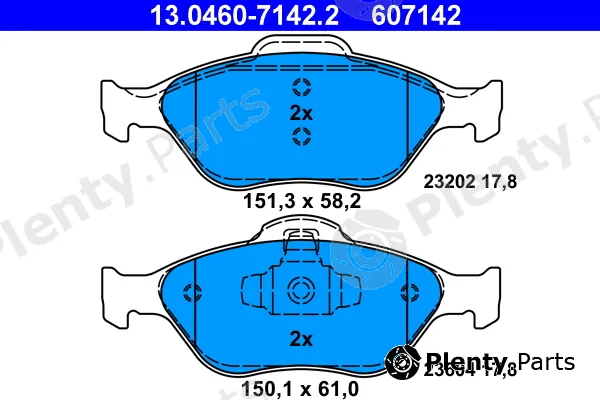 ATE 13.0460-7142.2 — Brake Pad Set, disc brake