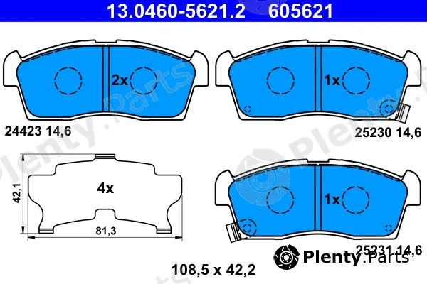 ATE 13.0460-5621.2 — Brake Pad Set, disc brake
