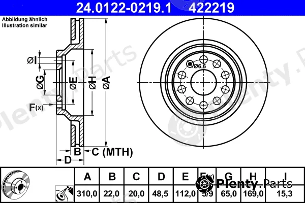 ATE 24.0122-0219.1 — Brake Disc