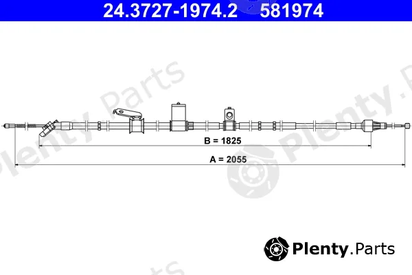 ATE 24.3727-1974.2 — Cable Pull, parking brake