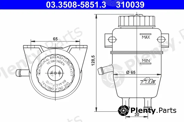 ATE 03.3508-5851.3 — Expansion Tank, brake fluid
