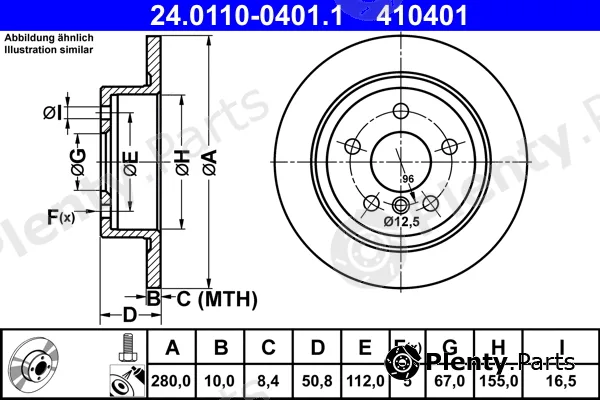 ATE 24.0110-0401.1 — Brake Disc