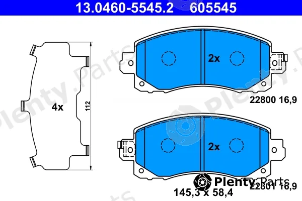 ATE 13.0460-5545.2 — Brake Pad Set, disc brake