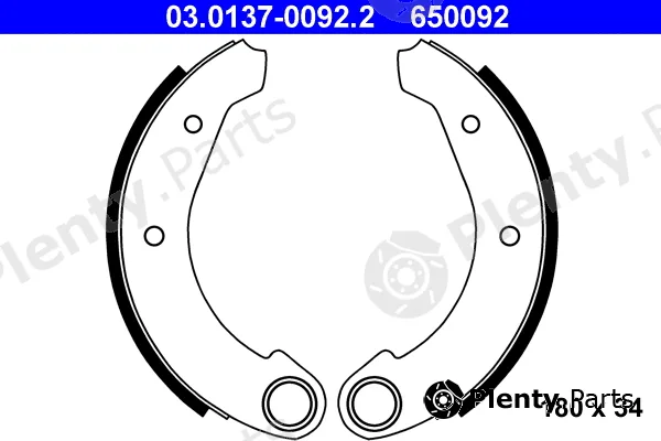 ATE 03.0137-0092.2 — Brake Shoe Set