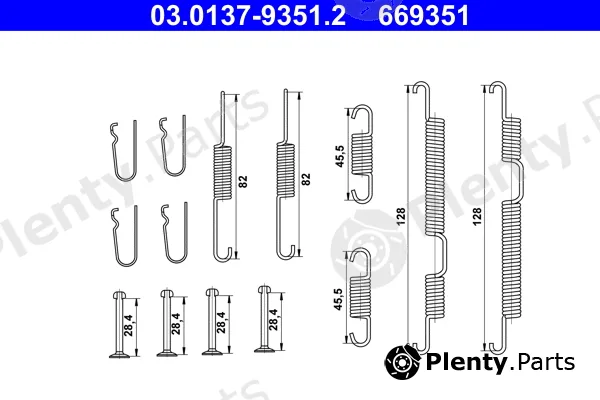 ATE 03.0137-9351.2 — Accessory Kit, brake shoes