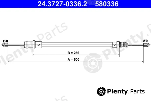 ATE 24.3727-0336.2 — Cable Pull, parking brake