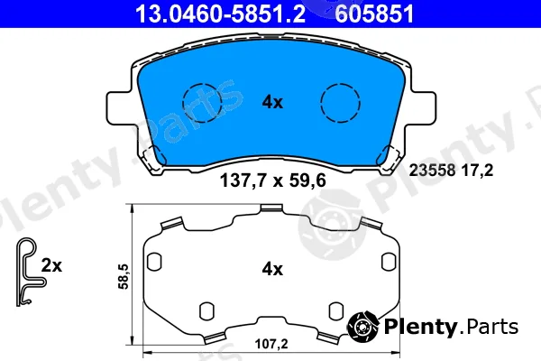 ATE 13.0460-5851.2 — Brake Pad Set, disc brake